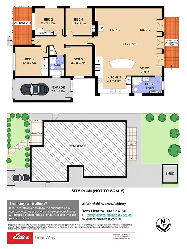 Floorplan of Homely house listing, 21 Whitfield Avenue, Ashbury NSW 2193