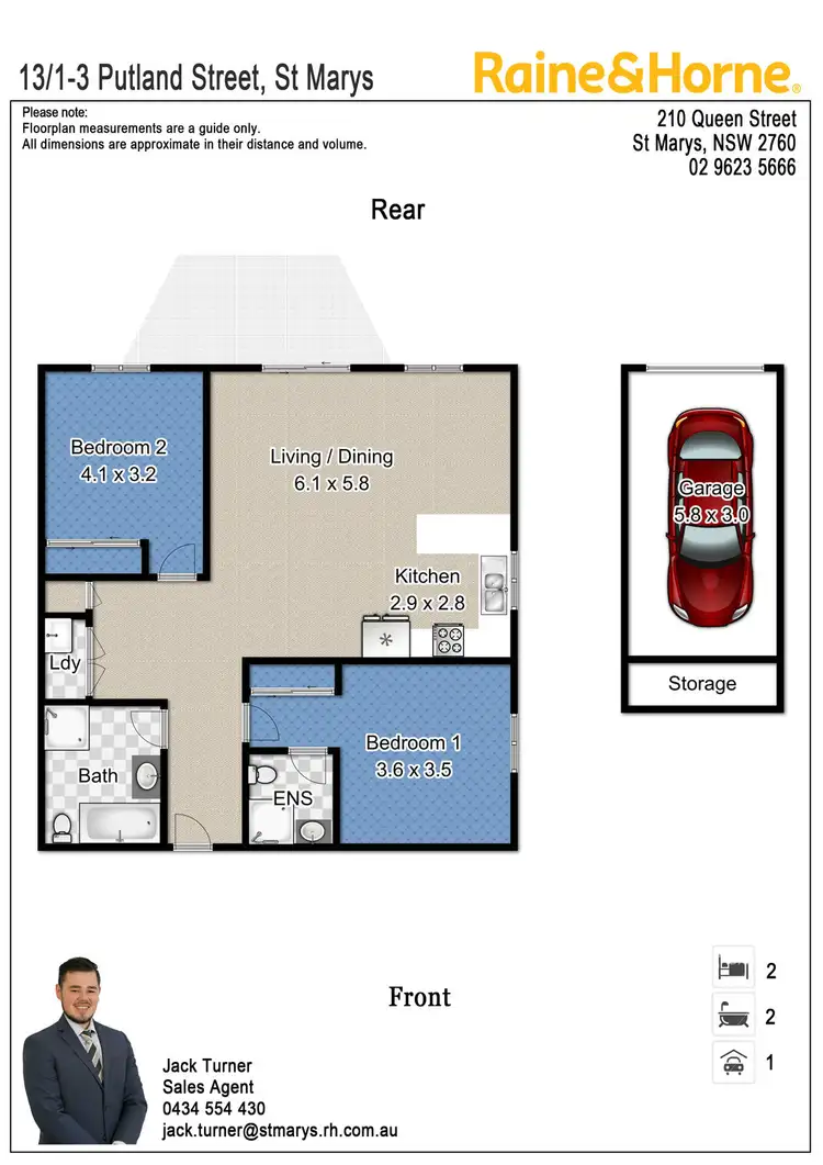 Floorplan of Homely apartment listing, 13/1-3 Putland Street, St Marys NSW 2760