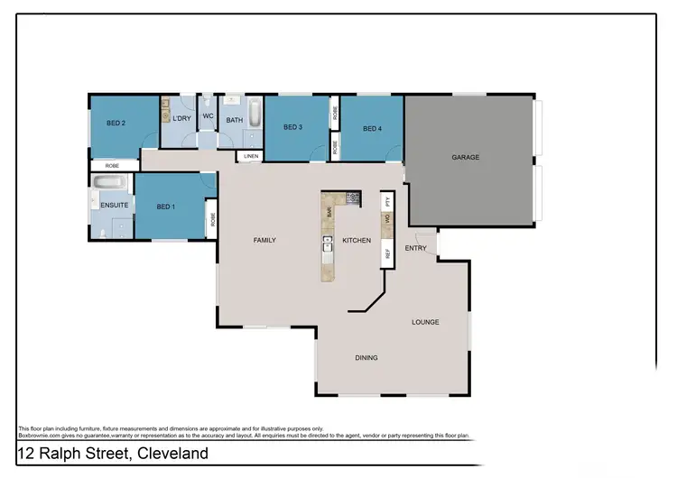 Floorplan of Homely house listing, 12 Ralph Street, Cleveland QLD 4163