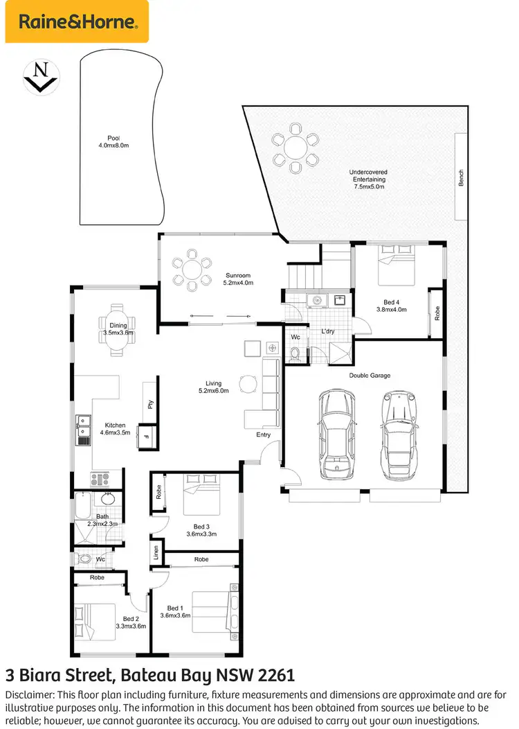 Floorplan of Homely house listing, 3 Biara Street, Bateau Bay NSW 2261