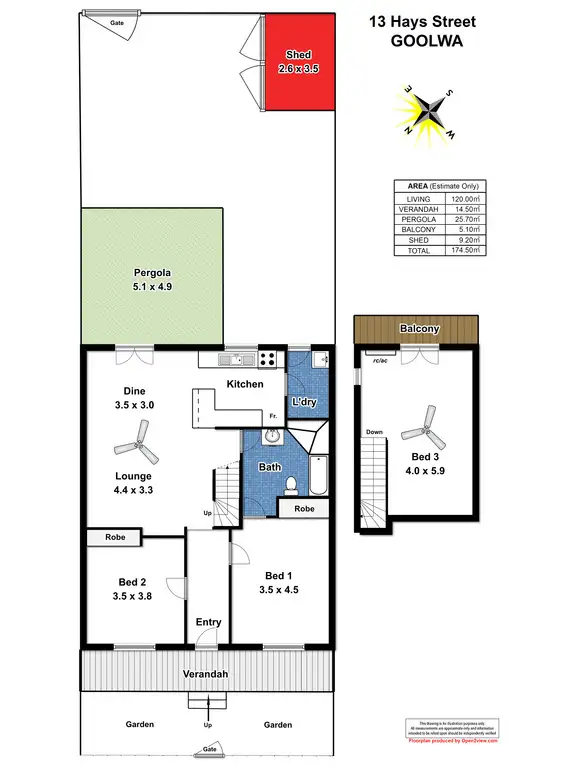 Floorplan of Homely house listing, 13 Hays Street, Goolwa SA 5214