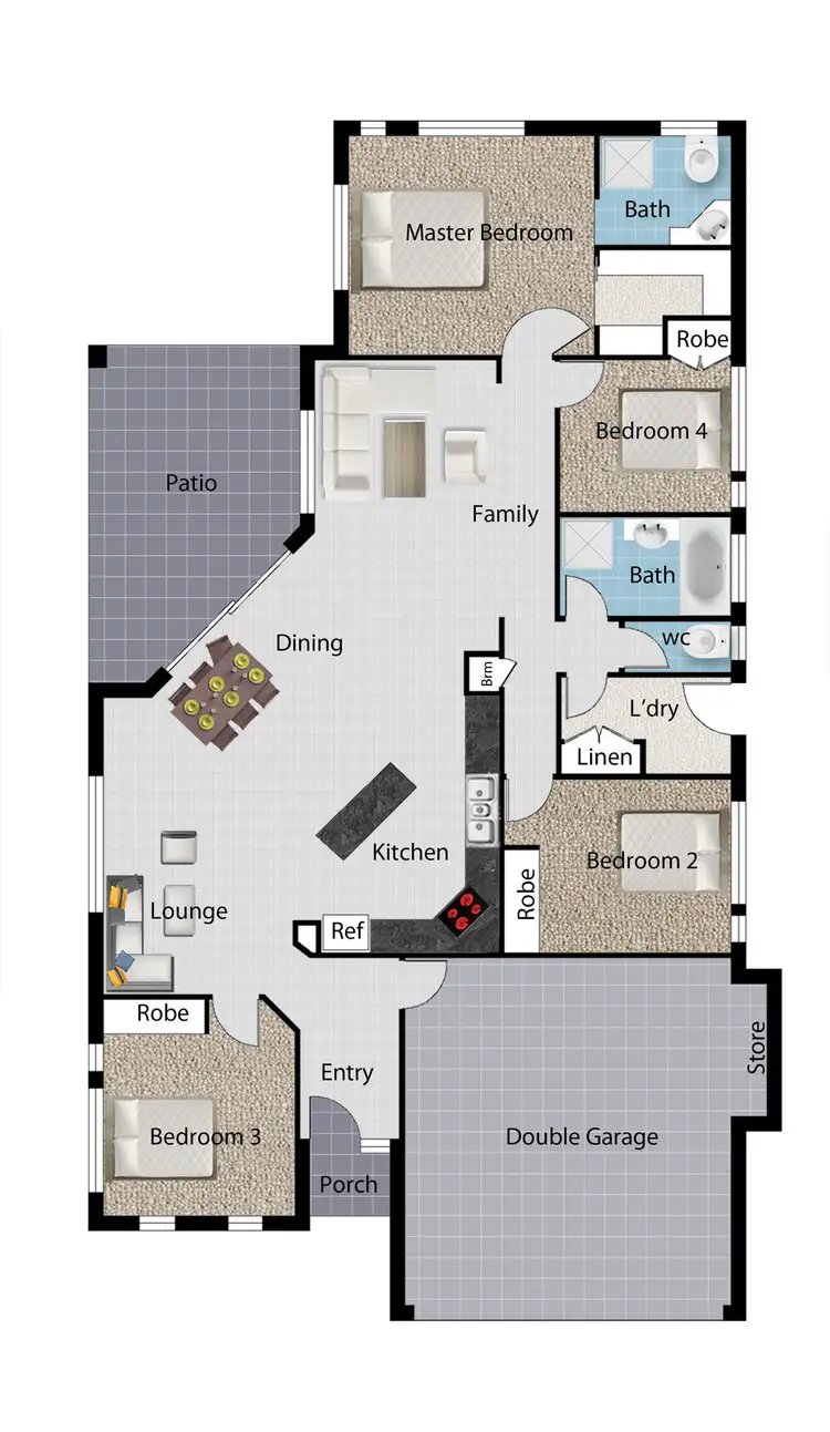 Floorplan of Homely house listing, 9 Baxendell Place, Bushland Beach QLD 4818