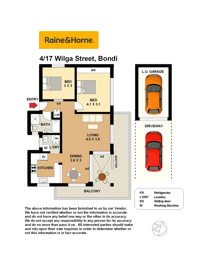 Floorplan of Homely apartment listing, 4/17 Wilga Street, Bondi NSW 2026