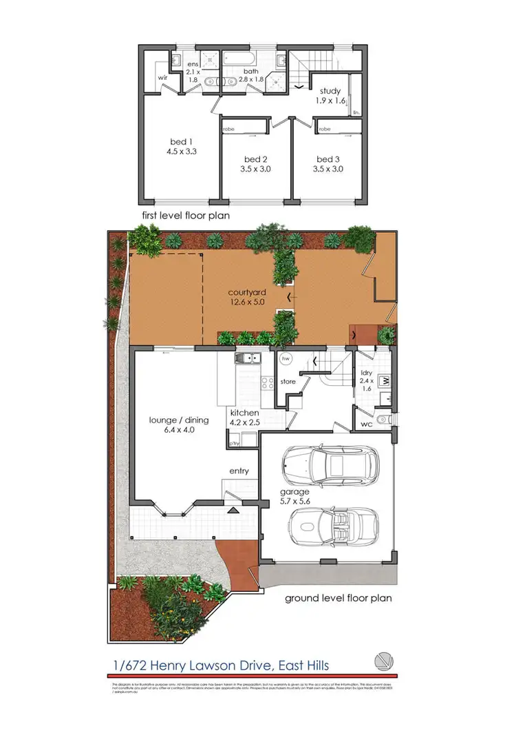 Floorplan of Homely house listing, 1 / 672 Henry Lawson Drive, East Hills NSW 2213