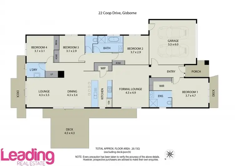 Floorplan of Homely house listing, 22 Coop Drive, Gisborne VIC 3437