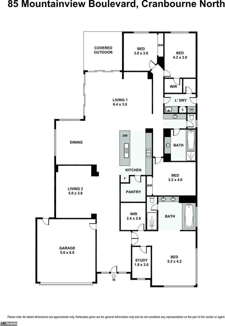 Floorplan of Homely house listing, 85 Mountainview Boulevard, Cranbourne North VIC 3977