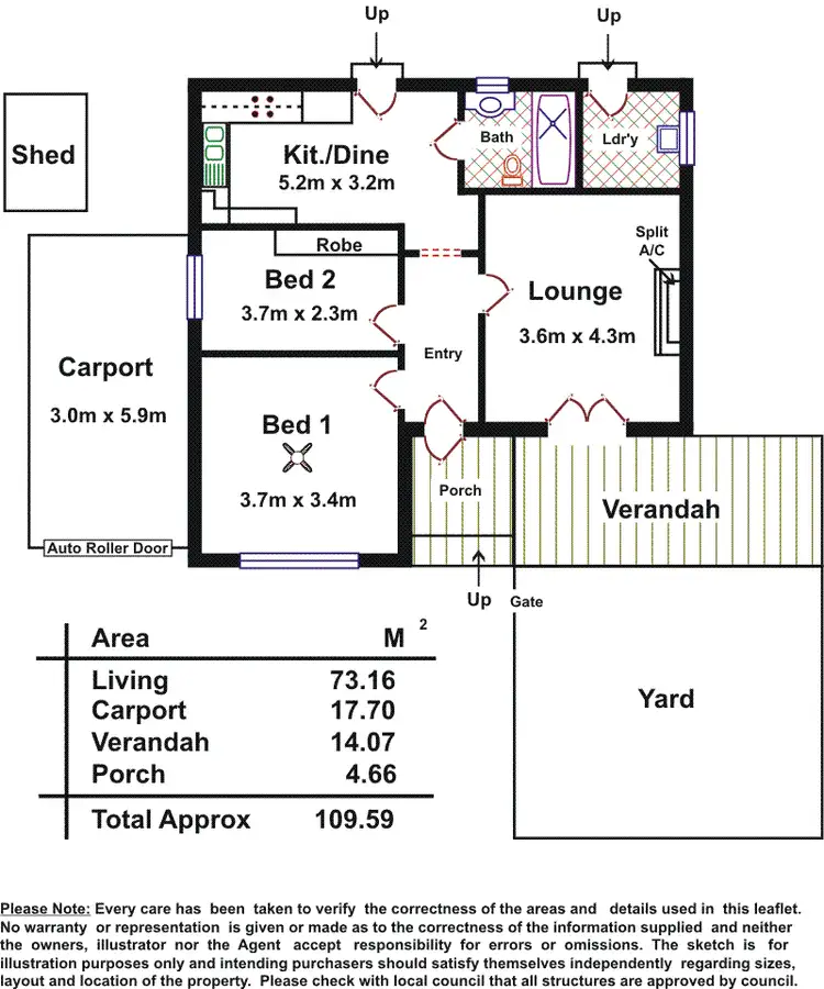 Floorplan of Homely house listing, 38 Nilpena Avenue, Park Holme SA 5043