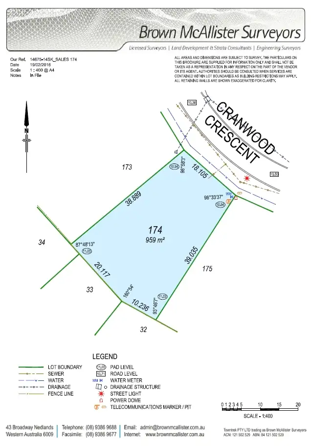 Floorplan of Homely land listing, 14 Cranwood Crescent, Viveash WA 6056