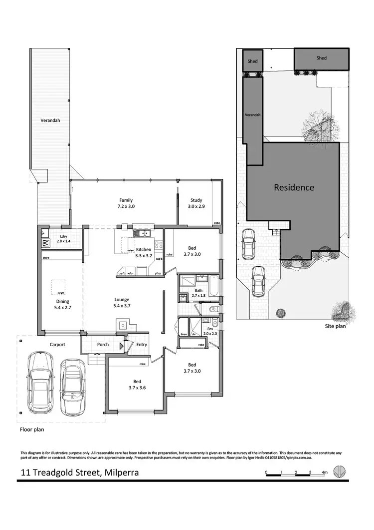 Floorplan of Homely house listing, 11 Treadgold Street, Milperra NSW 2214