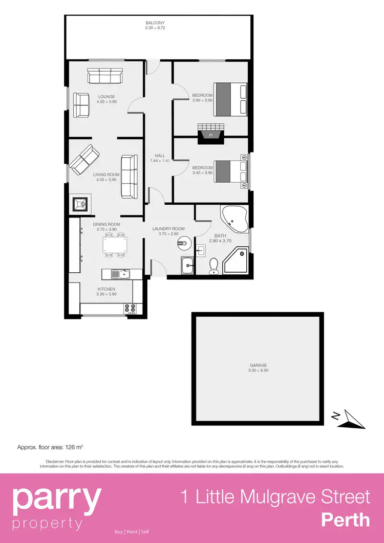 Floorplan of Homely house listing, 1 Little Mulgrave Street, Perth TAS 7300