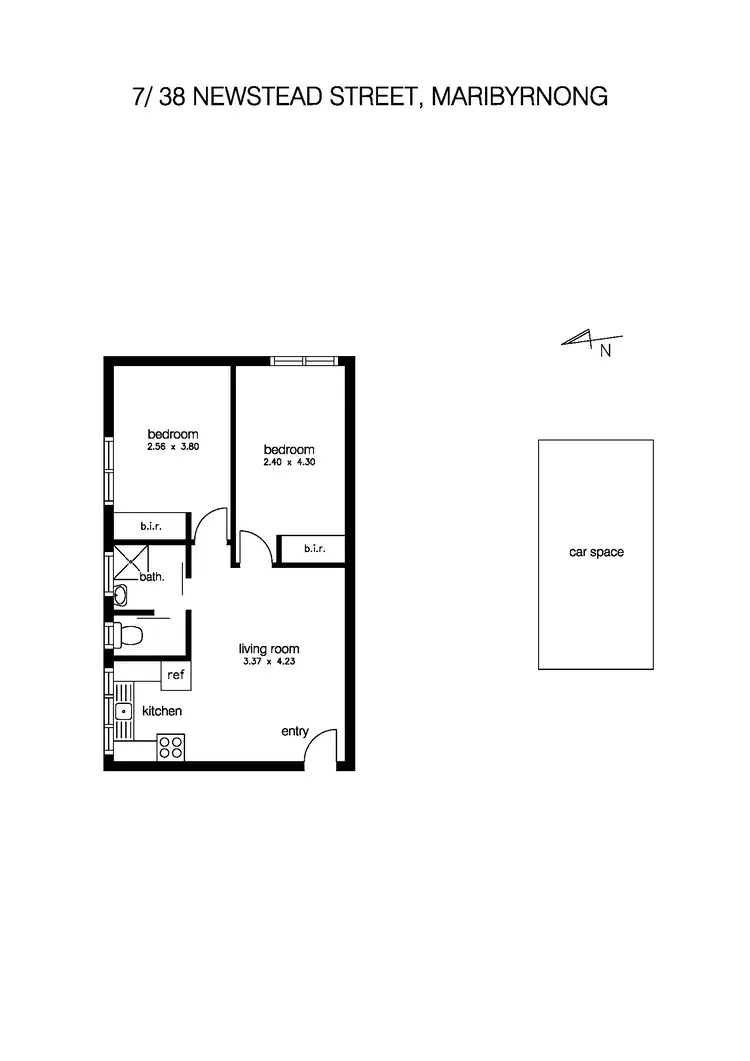 Floorplan of Homely apartment listing, 7/38 Newstead Street, Maribyrnong VIC 3032
