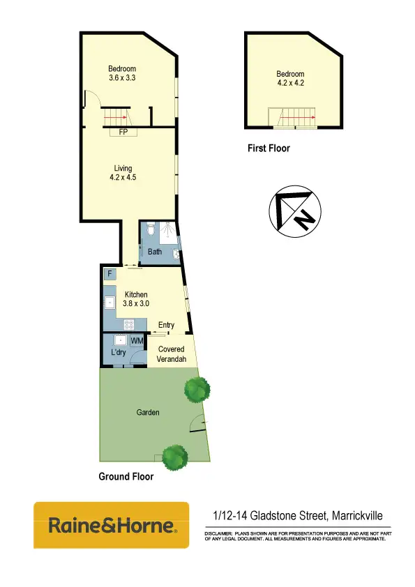 Floorplan of Homely apartment listing, 1/12-14 Gladstone Street, Marrickville NSW 2204