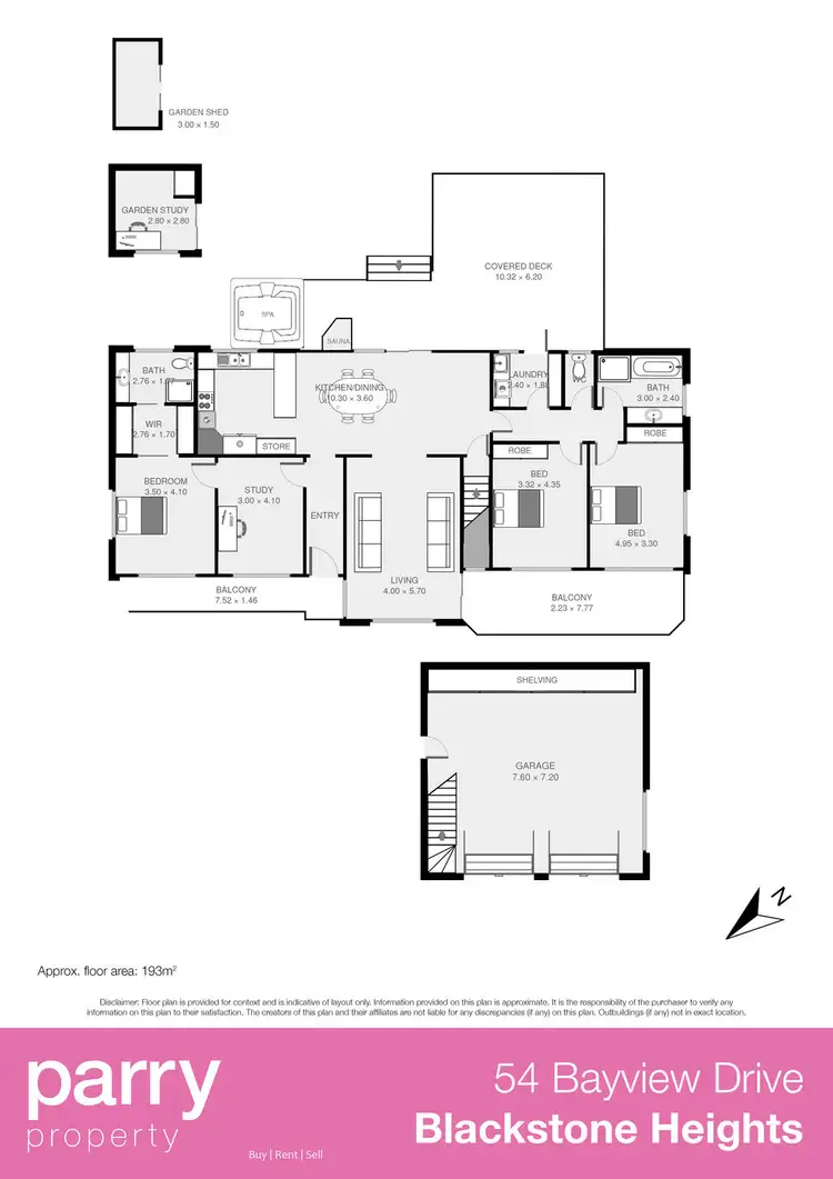 Floorplan of Homely house listing, 54 Bayview Drive, Blackstone Heights TAS 7250