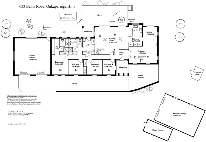 Floorplan of Homely house listing, 633 Bains Road, Onkaparinga Hills SA 5163
