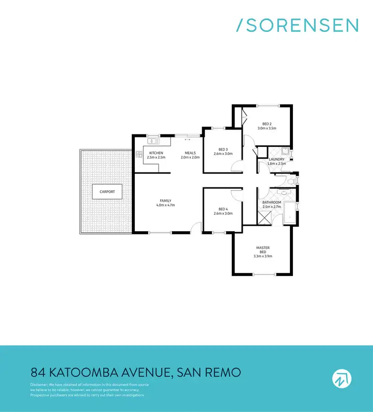Floorplan of Homely house listing, 84 Katoomba Avenue, San Remo NSW 2262