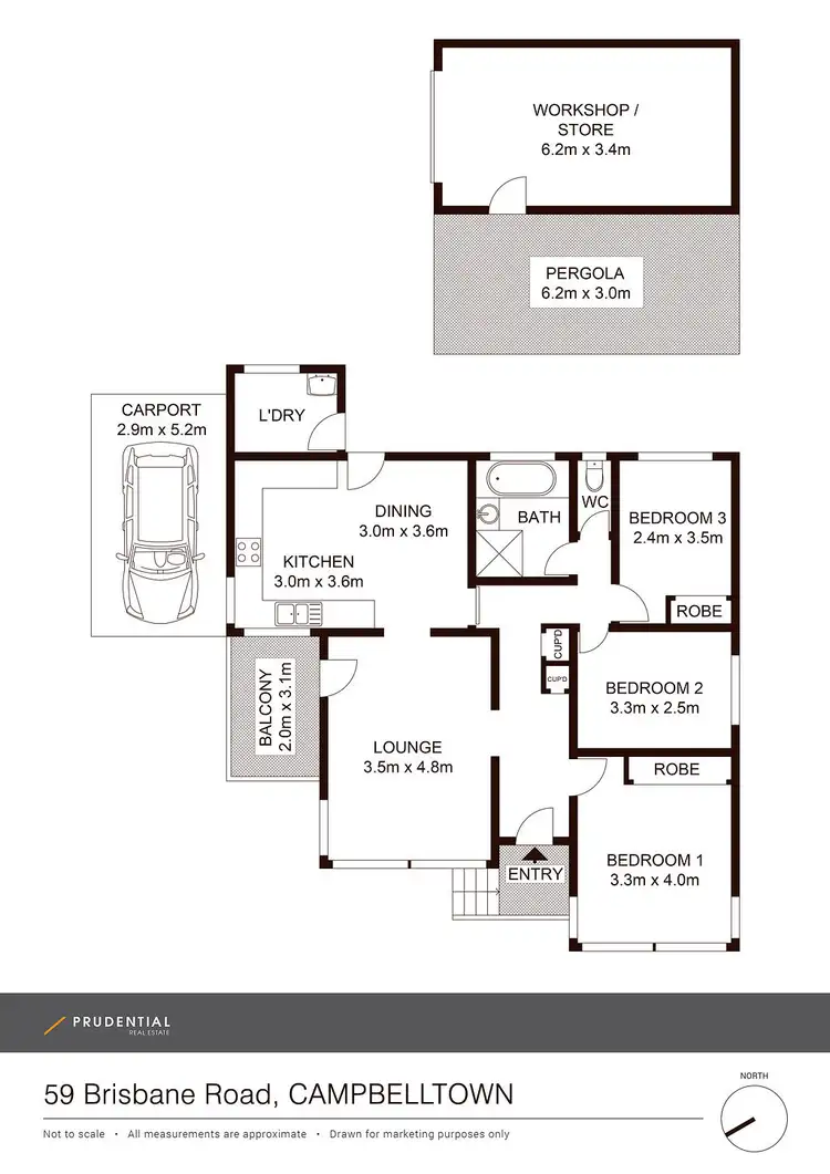 Floorplan of Homely house listing, 59 Brisbane Road, Campbelltown NSW 2560