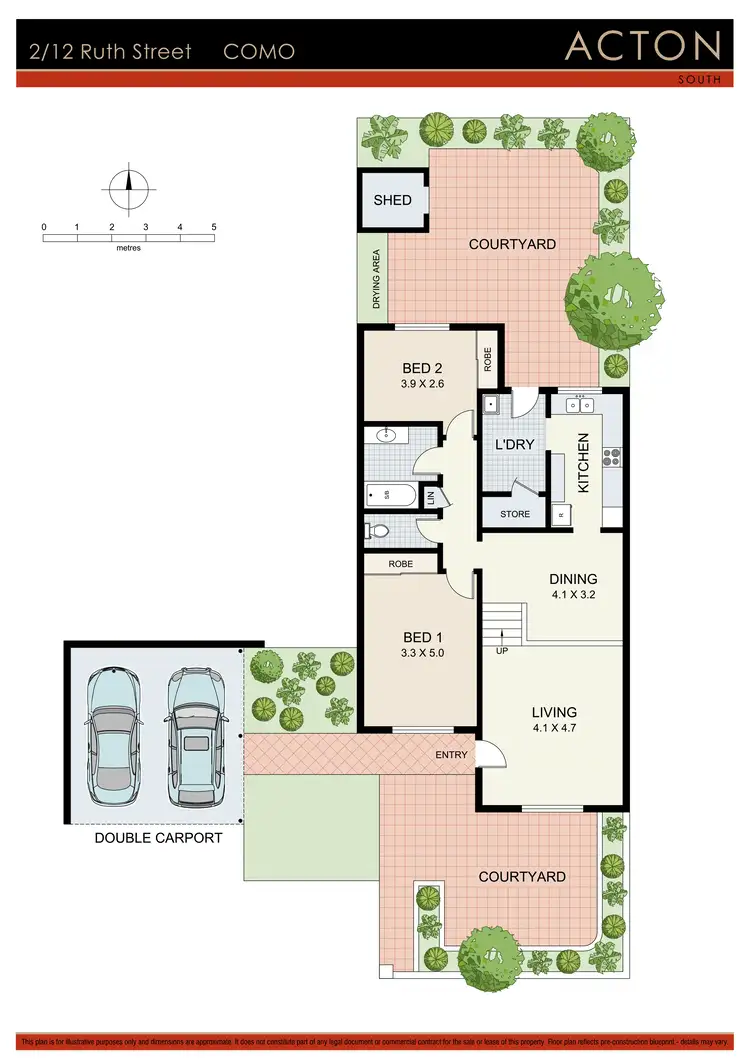 Floorplan of Homely villa listing, Unit 2/12 Ruth Street, Como WA 6152