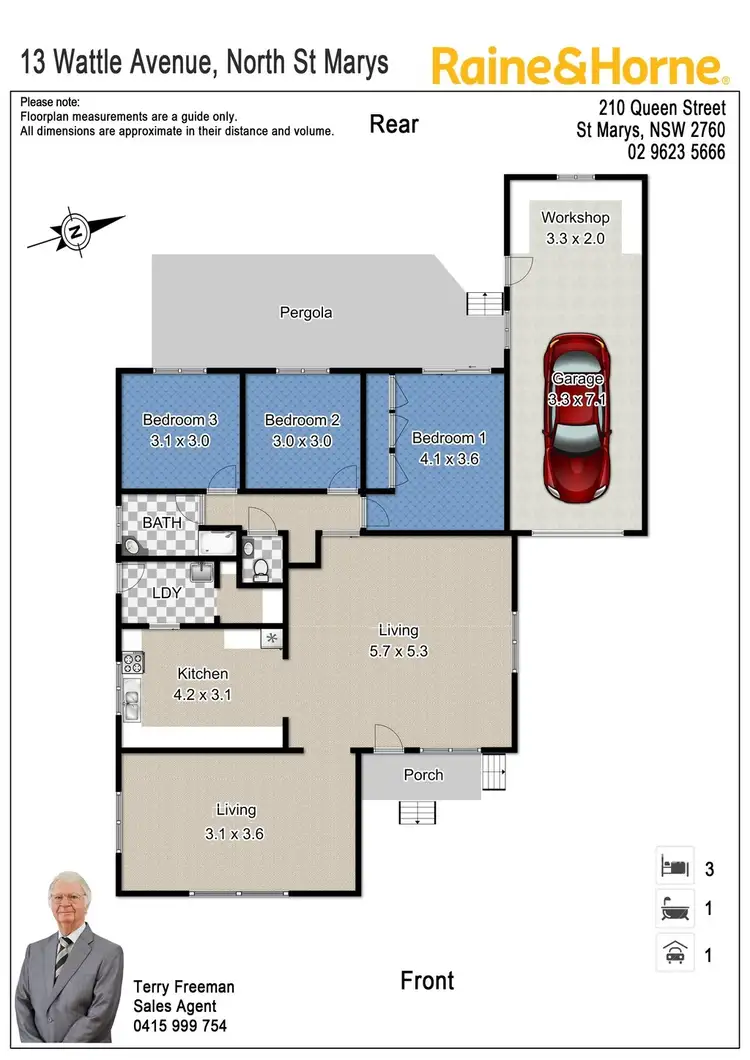 Floorplan of Homely house listing, 13 Wattle Avenue, North St Marys NSW 2760