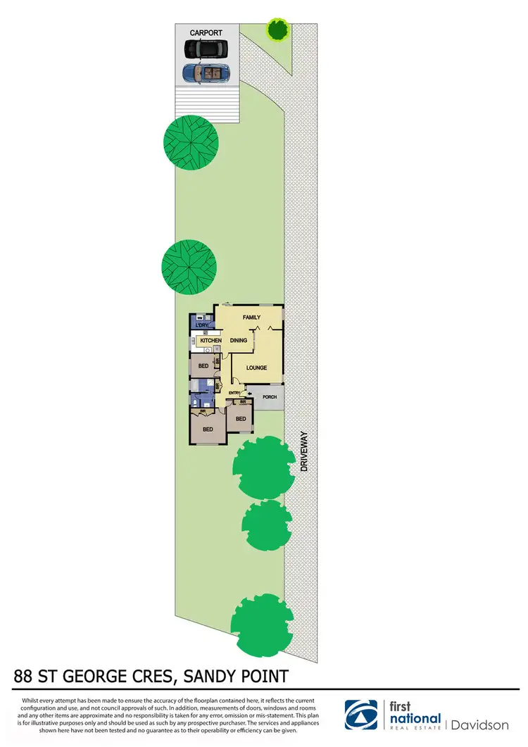 Floorplan of Homely house listing, 88 St George Crescent, Sandy Point NSW 2172