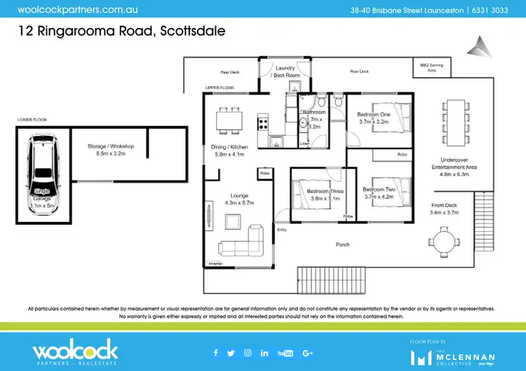 Floorplan of Homely house listing, 12 Ringarooma Road, Scottsdale TAS 7260