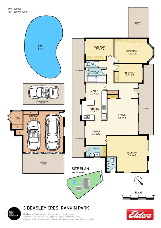 Floorplan of Homely house listing, 3 Beasley Crescent, Rankin Park NSW 2287