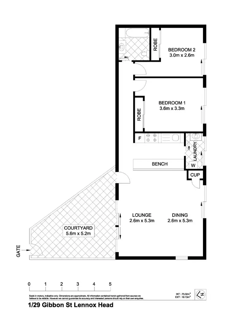 Floorplan of Homely unit listing, 1/29 Gibbon Street, Lennox Head NSW 2478
