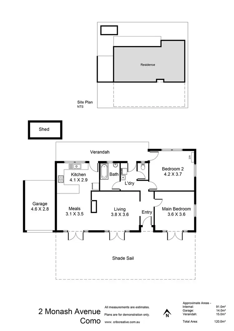 Floorplan of Homely villa listing, 2 Monash Avenue, Como WA 6152