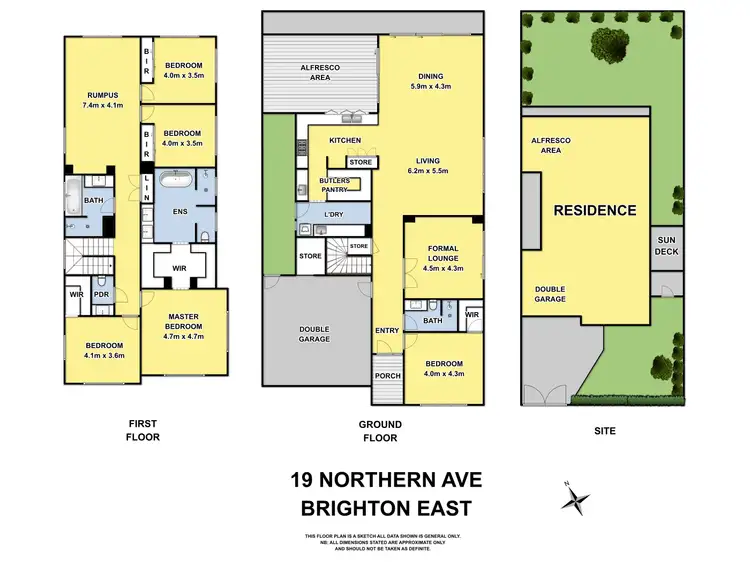 Floorplan of Homely house listing, 19 Northern Ave, Brighton East VIC 3187