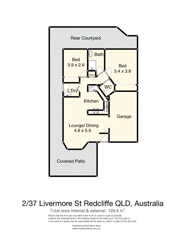 Floorplan of Homely unit listing, 2/37 Livermore Street, Redcliffe QLD 4020
