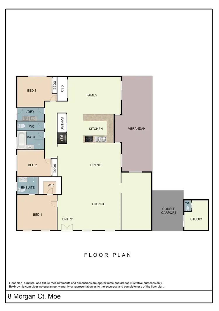 Floorplan of Homely house listing, 8 Morgan Court, Moe VIC 3825