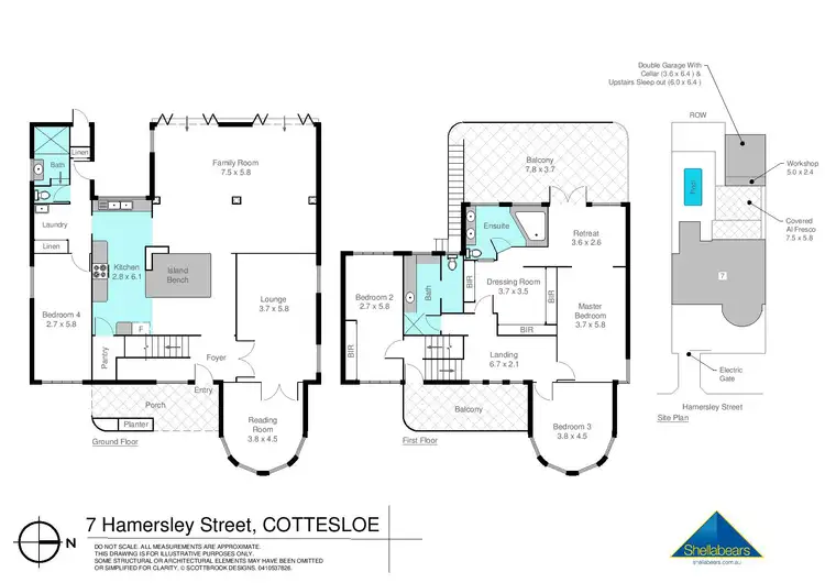Floorplan of Homely house listing, 7 Hamersley Street, Cottesloe WA 6011