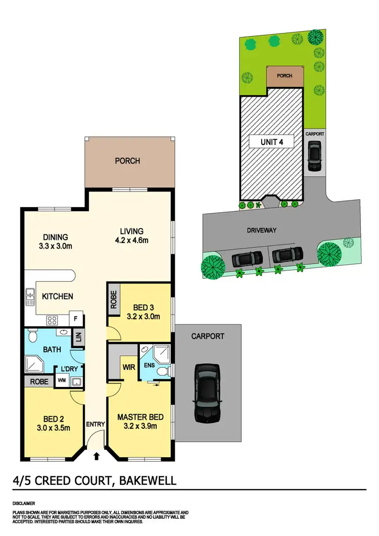 Floorplan of Homely unit listing, 4/5 Creed Court, Bakewell NT 832
