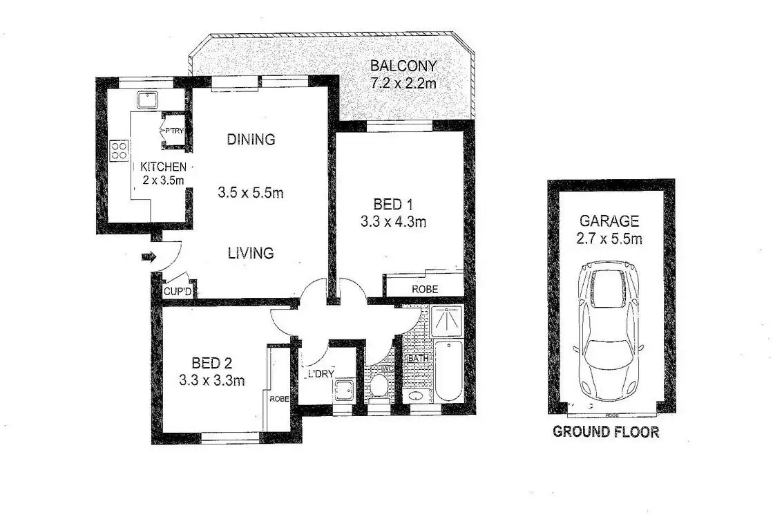 Floorplan of Homely unit listing, 4/62 Grosvenor Crescent, Summer Hill NSW 2130