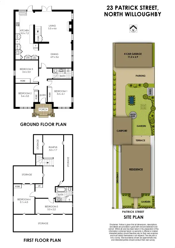 Floorplan of Homely house listing, 23 Patrick Street, Willoughby NSW 2068