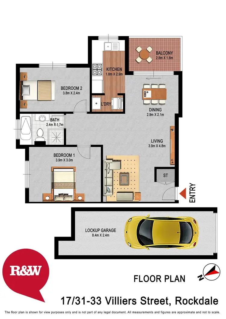 Floorplan of Homely apartment listing, 17/31-33 Villiers Street, Rockdale NSW 2216