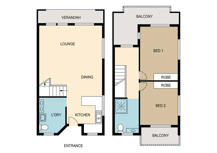 Floorplan of Homely townhouse listing, 5/18 Charles Street, Stuart Park NT 820