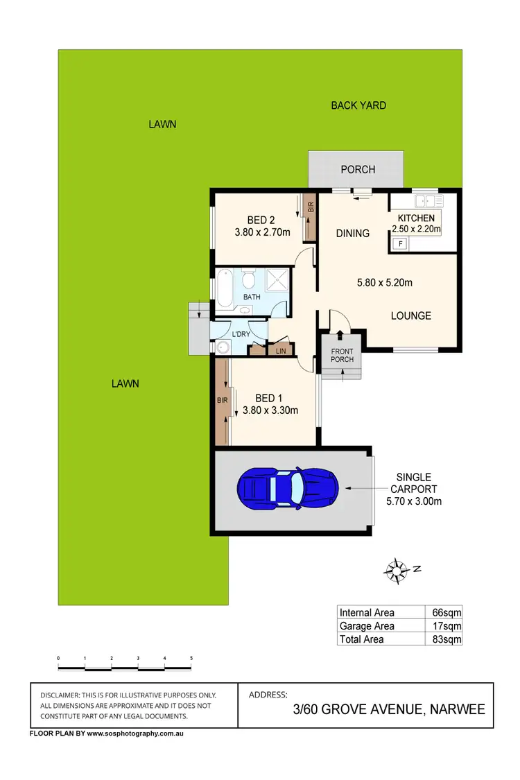 Floorplan of Homely villa listing, 3/60 Grove Avenue, Narwee NSW 2209