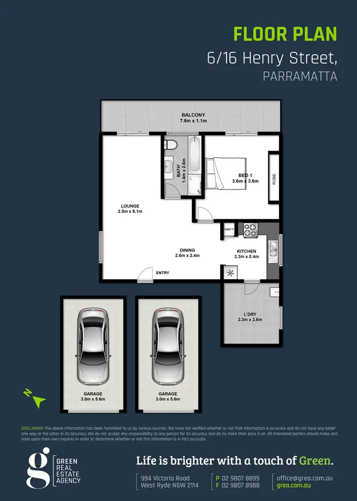 Floorplan of Homely apartment listing, 6/16 Henry Street, Parramatta NSW 2150