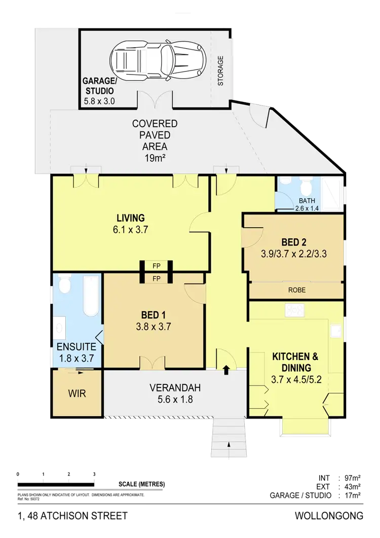 Floorplan of Homely villa listing, 1/48 Atchison Street, Wollongong NSW 2500