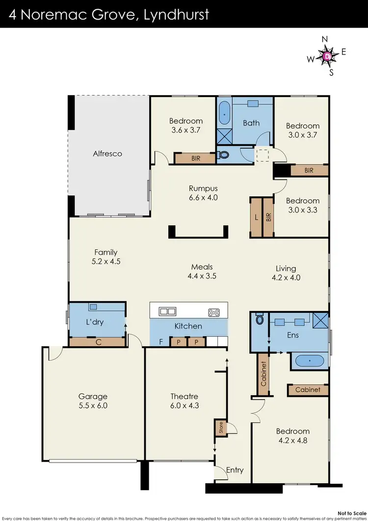 Floorplan of Homely house listing, 4 Noremac Grove, Lyndhurst VIC 3975