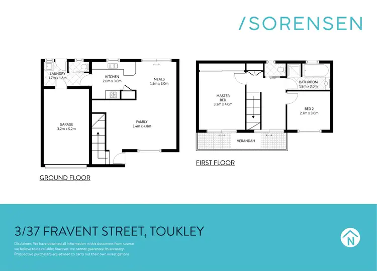 Floorplan of Homely house listing, 3/37 Fravent Street, Toukley NSW 2263