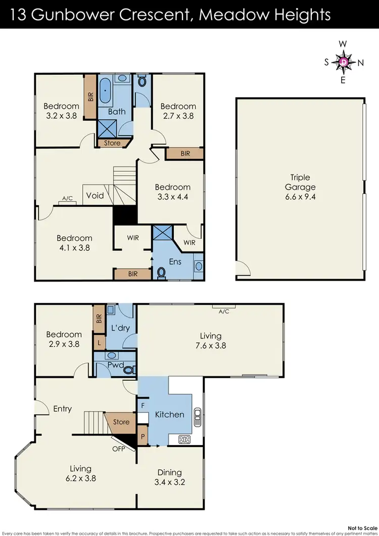 Floorplan of Homely house listing, 13 Gunbower Crescent, Meadow Heights VIC 3048