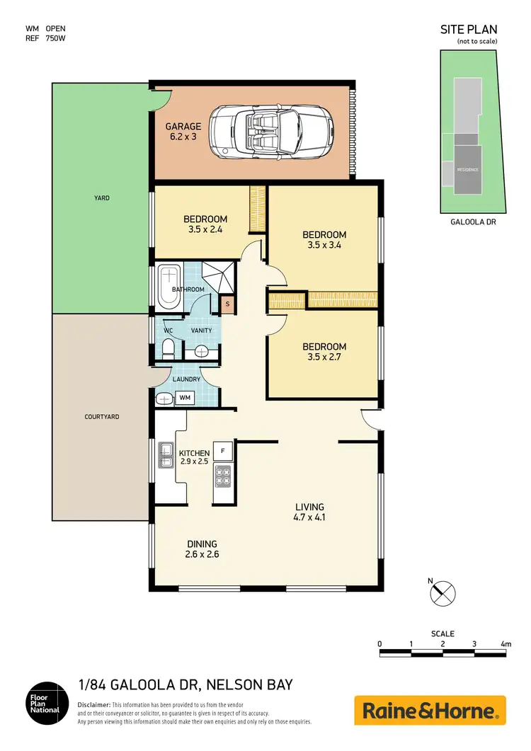 Floorplan of Homely semi-detached listing, 1/84 Galoola Drive, Nelson Bay NSW 2315