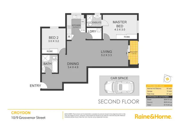 Floorplan of Homely apartment listing, 10/9-11 Grosvenor Street, Croydon NSW 2132