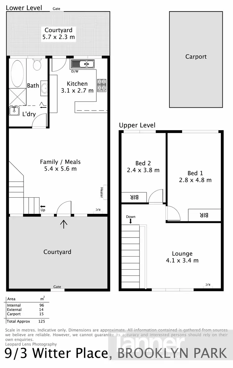 Floorplan of Homely townhouse listing, 9/3 Witter Place, Brooklyn Park SA 5032
