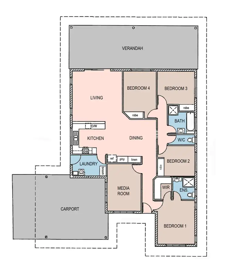Floorplan of Homely house listing, 14 Liddy Crescent, Farrar NT 830
