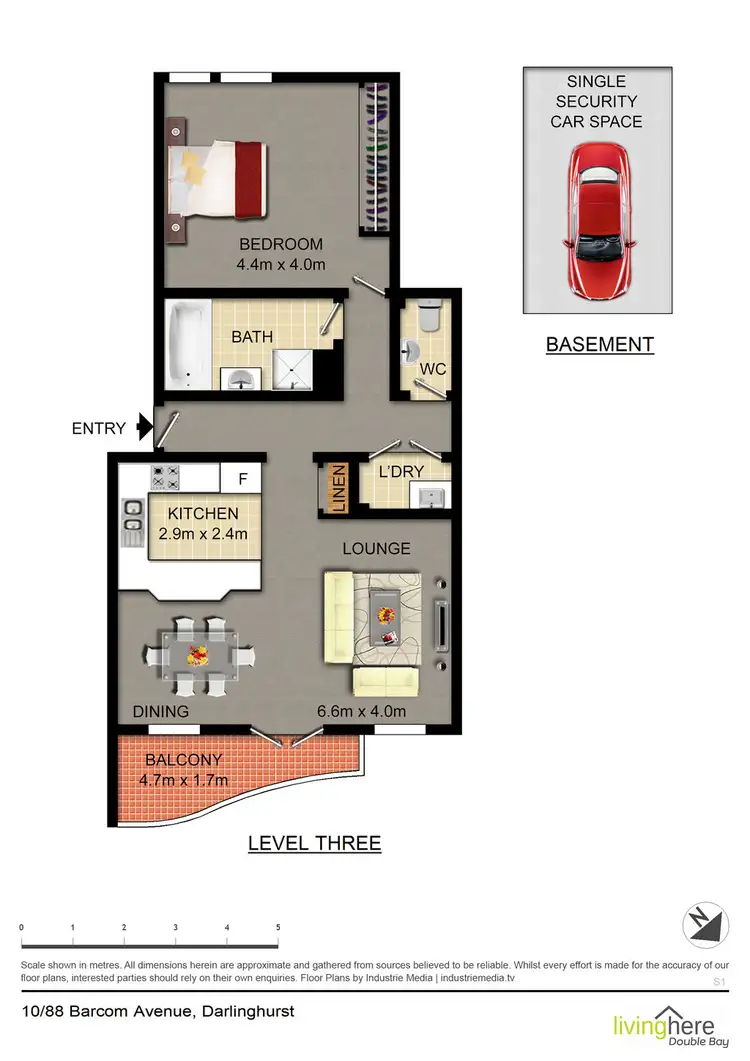 Floorplan of Homely unit listing, 10/88-96 Barcom Avenue, Rushcutters Bay NSW 2011