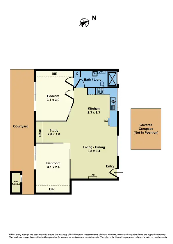 Floorplan of Homely apartment listing, 3/2 Thompson St, Williamstown VIC 3016