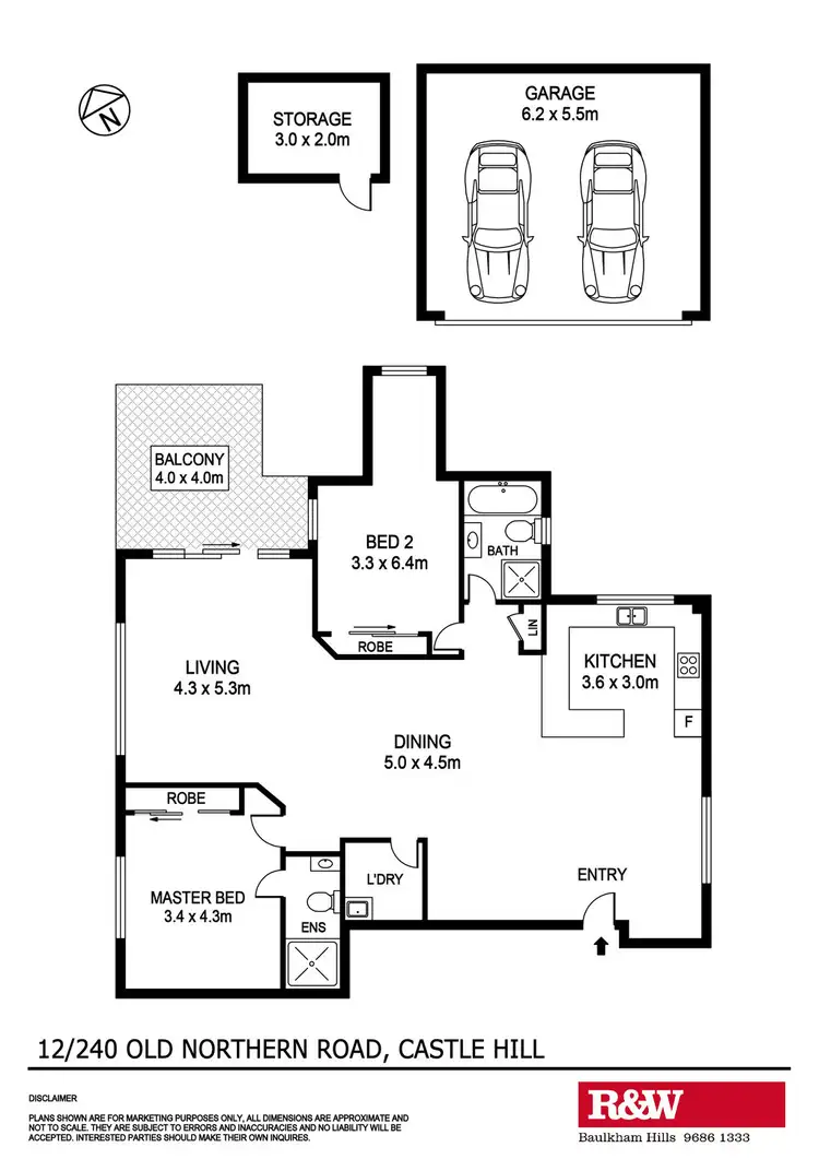 Floorplan of Homely unit listing, 12/240-242 Old Northern Road, Castle Hill NSW 2154