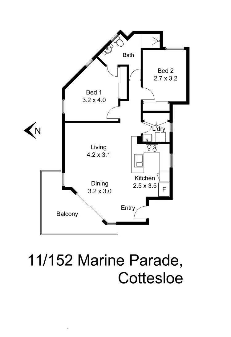 Floorplan of Homely apartment listing, 11/152 Marine Parade, Cottesloe WA 6011